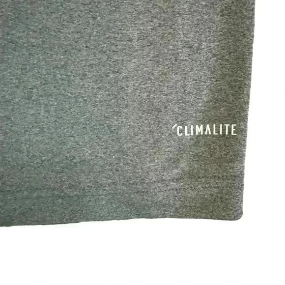 Adidas Men's Size XL Gray Polyester Active Short Sleeve Gym Shirt - Picture 7 of 9